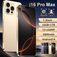 2025 New Style Mobile Phone I16 ProMax 5G Universal Smart Island 16+1TB Android 8.1