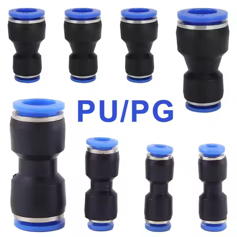 4/6/8/10/12/14/16mm PU PG Pneumatic Fitting Quick Push in Straight Gas Coupling Air Hose Tube pg pu 