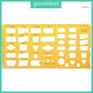 GOO K Resin Flow Chart Symbol Drafting Template Ruler Stencil Measuring Tool Student