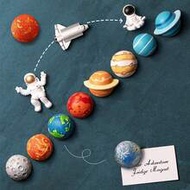 1/9pcs Space Fridge Magnet Set - 3D Resin Solar System Magnetic Stickers, Including 9 Planets, Earth