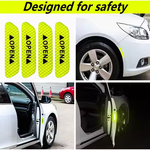 Reflective Car Accessories Door Sticker Safety Tape Decal Auto For Genshin Car Decorations Citroen C