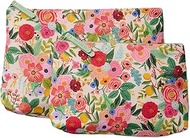 Clutch, Small Pocket for a Credit Card or ID, Gold Zipper and Hardware, Printed in Full Color with F