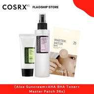 Cosrx Acne Beginner Set(Aloe Suncream 50ml+AHA BHA Toner 150 ml+Master Patch 36s)