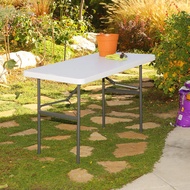 Lifetime USA 4ft White Granite Plastic Folding Table