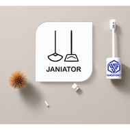 YS Sign Janiator Room Nameplate Acrylic Label Sign Board Acrylic Sign Board Acrylic/SIGN