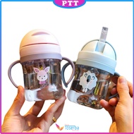 PTT Botol Minum Anak Viral 280ML Air Bayi Karakter Hewan Gelas Balita Training Cup Baby Warna 280 ML