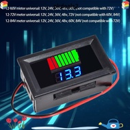 DEALSHOP Lithium Battery Capacity Meter Universal LED Voltmeter Tester 12V 24V 36V 48V 60V 72V