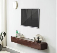 全新簡約實木懸浮電視櫃（胡桃木色，120cm) ikea