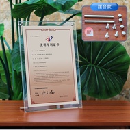 [Fast delivery]High-end Transparent acrylic photo frame table hanging wall a4 patent certificate fra