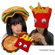 YUEQIN2 Shop Vui Cá Nhân Burger Khoai Tây Chiên Mũ Cho Phụ Nữ Người Đàn Ông Phim Hoạt Hình Thời Tran