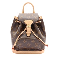 棕色 原花帆布 Montsouris Mini 後背包【LOUIS VUITTON LV 路易威登】 M11199
