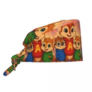 Work Scrubs Hat Alvin And The Chipmunk Nursing Hats Men Women Stylish Medical Hat Soft Elastic Tie B