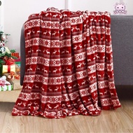 SOONA Sofa Blanket, Elk Snowflake Flannel Cosy Snuggle Blanket,  Washable Soft Winter Warm Christmas