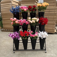 Large Multi-layer Display Rack Movable Flower Stand Flower Bucket Fresh Flower Rack Shelf Flower Sho