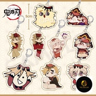 Keychain Anime Manga Demon Slayer Twelve Kizuki Douma Anime Kawaii Demon Slayer Acrylic Kimetsu No Y