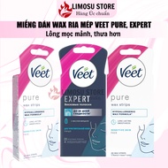 VEET Vet pure cold wax strips, expert face sensitive skin - Box of 20 Veet Wax Strip Wax Strips