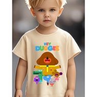 1 x Hey Duggee graphic short sleeve t-shirt with colorful cartoon characters perfect for summer fun 