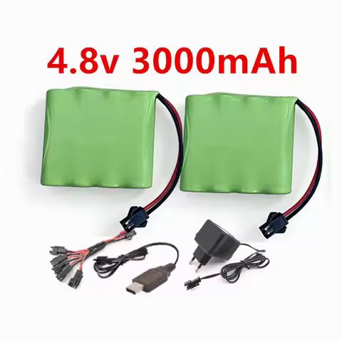 SM 4.8V 3000mAh NiMH Battery with USB Charger For Rc Toys Cars Tank Truck Robot Boats AA Ni-MH 4.8v 