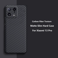 Slim Thin Hard Case For Xiaomi 13 Pro Mi 13 Mi13 13Pro 5G Xiaomi 12 Pro Xiaomi 11 Pro 11 Ultra Matte Carbon Fiber Texture Pattern Phone Cover Bumper Capa Coque Funda