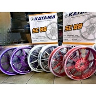 KAYAMA HONDA ICON SPACY CLICK BEAT 110 V1 V2 SC88 185/215 X14 INCH SPORT RIM(21T) -CHROME / RED /PUR