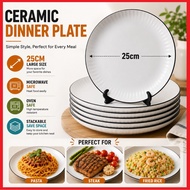 10' Ceramic Plate/Pinggan Ceramic/Pinggan Ceramic/Pinggan Mangkuk Set/Plate Set/Set Pinggan/Ceramic 