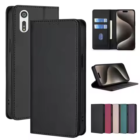 PU Leather Wallet Phone Case for Sony Xperia Pro Ace 1 5 8 10 20 II I III IV VI Lite PLus Flip Cover