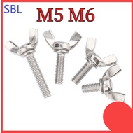 [SS-HX] 304 Stainless Steel Wing Bolt, Butterfly Hand Screw Bolt M5 M6