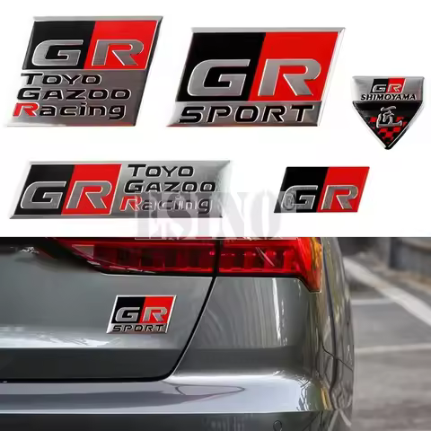 Car Styling Gazoo Racing GR GR Sport 3D Car Aluminium Alloy Badge Adhensive Metal Emblem Decal for T