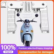 1Pair Aluminum Alloy Ebike Pedal Set Foot Rest Foldable Footrest Pedal Replacement for Ebike Bicycle