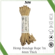 Japanese Hemp Bondage Rope Highest Quality 7 Meters 6 MM Thick
