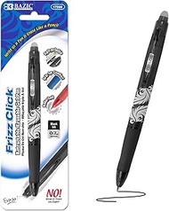 BAZIC Frizz Black Erasable Gel Retractable Pen with Grip (17066)