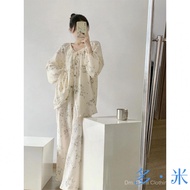 TT Loungewear Soft New Chinese Style Pure Cotton Pajamas Women Spring Autumn Baby Gauze Chinese Styl