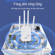 Bộ mở rộng bộ khuếch đại WiFi  kích sóng wifi xuyên tường cực mạnhKích Sóng Wifi 4 Râu Ăng Ten Phát 