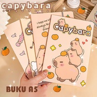 DS180 (1 PACK CONTAINS 4 BOOKS) SCHOOL CHILDREN'S STATIONERY SIZE A5 CAPYBARA CHARACTERS EMPTY LINE 