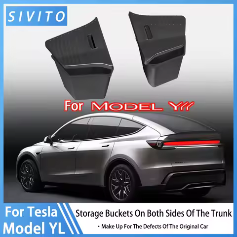 Trunk Side Storage Bins For Tesla New Model YL Launch2026 Cargo Compartment Organizer Bucket TPE Box