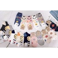 Smile Socks Korean Socks Genuine Korean Korean Socks Super Cute Good Mood Socks Boat Socks Ankle Soc