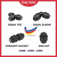 Poly pipe connector hdpe poly tee elbow coupler endcap fitting 20mm 25mm 32mm