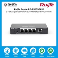 Ruijie RG-ES205GC-P, 5-Port Gigabit POE 54W Smart Cloud Mananged Switch
