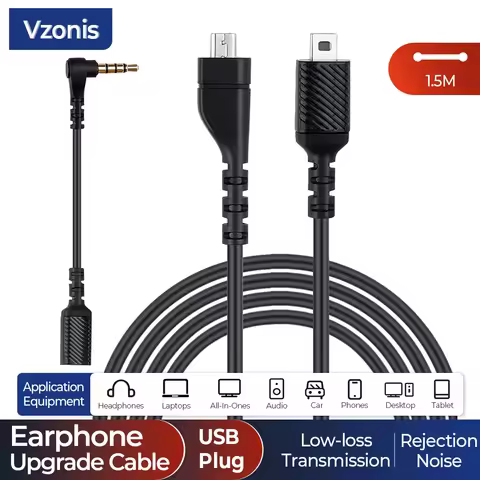 1.5M Professional Gaming Headset Replacement Cable for SteelSeries Arctis 3 Arctis 5 Arctis 7,Pro Ex