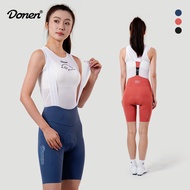 DONEN Cycling Bib Shorts Women Elastic Interface Magnetic Buckles Summer High Elastic Breathable Sho