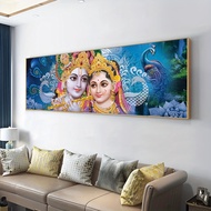 Perilla-การพิมพ์ผ้าใบผ้าใบทางศาสนาภาพจิตรกรรมผืนผ้าใบฮินดูโปสเตอร์ Radha Krishnaการพิมพ์ภาพจิตรกรรมฝ