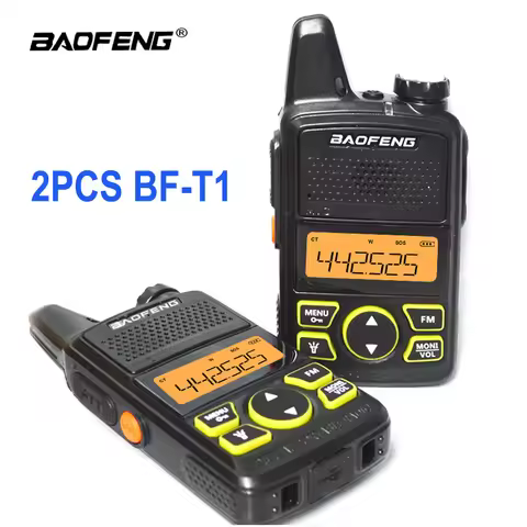 2Pcs/Set Original Baofeng BF-T1 Mini Walkie Talkie Fashion Handheld Two-way FM Radio Office Mall Rad