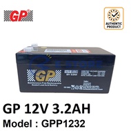GENUINE GP 12V 3.2Ah Rechargeable Sealed Lead Acid Battery - GPP1232