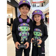 set jalan budak gamer play set kids 2-14y premium cotton pants scuba cool