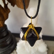 黑曜石梅爾卡巴項鍊