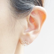 Silver Lotus Studs Lotus Flower Studs Lotus Earrings Flower Studs