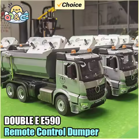 DOUBLE E E590 1/20 RC Dump truck Crawlers Remote Control Car Model Electric Loader Alloy Engineering