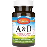 Carlson - A & D, 25000 IU (7500 mcg RAE) Vitamin A, 1000 IU (25 mcg) Vitamin D, Vision Support, Skin