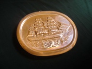 【老時光 OLD-TIME】早期二手韓國製銅雕壁飾掛飾