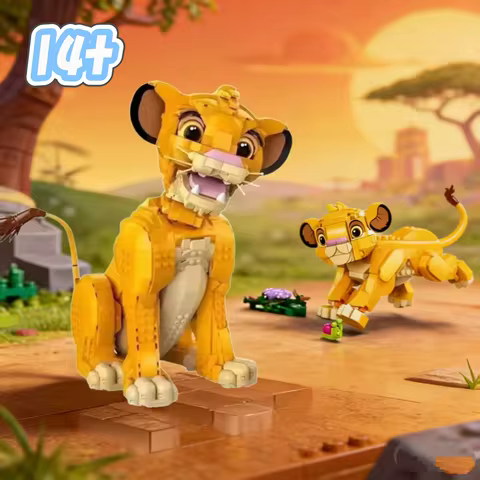 2026 Popular movies Animal Cub King Simba 43247 43243 Model Puzzle Building DIY Kid's Assembly Creat